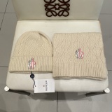 Moncler New Couple Classic Versatile Wool Hat Scarf Set