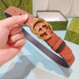 Gucci New Fashion Double Sided Head Leather Belt 30MM
