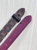 Louis Vuitton New Fashion Versatile Lychee Pattern Double Sided Available Belt 30MM