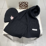 Moncler New Couple Classic Versatile Wool Hat Scarf Set