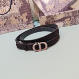 Gucci New Fashion Diamond Double Sided Head Leather Belt 20MM
