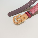Gucci New Fashion Double Sided Head Leather Belt 30MM