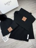 Loewe New Couple Fashion Versatile Ball Hat Scarf Set