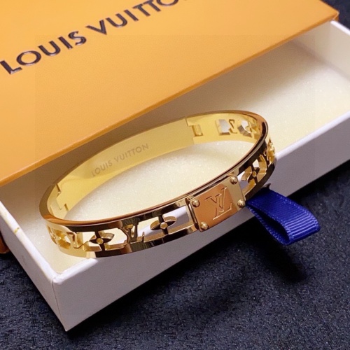 Louis Vuitton New Unisex Hollow Letter Black Knight Bracelet 21CM