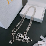 Dior New Couple Trendy Punk Retro Silver Bracelet 60 CM