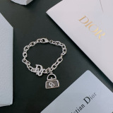 Dior New Couple Fashion Punk Retro Silver Bracelet