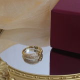 Cartier New Couple Classic Fashion Diamond Set Ring