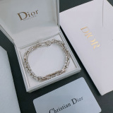 Dior New Couple Fashion Versatile Punk Retro Silver Bracelet