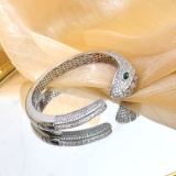 Cartier New Couple Fashion Diamond Inlaid Snakehead Bracelet