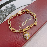 Cartier New Classic Fashion Diamond Set Leopard Head Bracelet