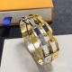 Louis Vuitton New Clover Logo Tank Interlocking Hollow Bracelet