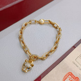 Cartier New Classic Fashion Diamond Set Leopard Head Bracelet