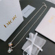 Dior New Fashion Versatile Ring Mickey Pendant Vintage Silver Necklace 60cm