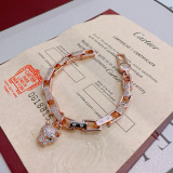 Cartier New Classic Fashion Diamond Set Leopard Head Bracelet