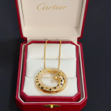 Cartier New Unisex Classic Fashion Diamond Set Leopard Head Necklace