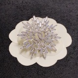 Chanel New Fashion Versatile Full Diamond Snowflake Brooch