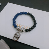 Dior New Couple Retro Multi Element Agate Thai Silver Bracelet