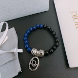 Dior New Couple Retro Multi Element Agate Thai Silver Bracelet