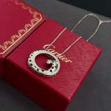 Cartier New Unisex Classic Fashion Diamond Set Leopard Head Necklace