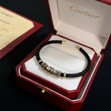 Cartier New Unisex Classic Fashion Color Diamond Leather Rope Bracelet