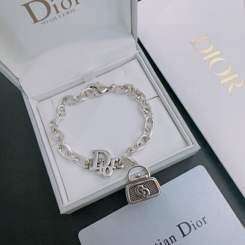 Dior New Couple Fashion Punk Retro Silver Bracelet