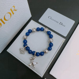 Dior New Fashion Versatile Multi Element Agate Thai Silver Style Bracelet