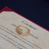 Cartier New Couple Classic Fashion Diamond Set Ring