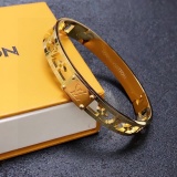Louis Vuitton New Unisex Hollow Letter Black Knight Bracelet 21CM