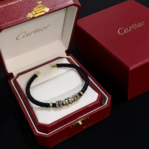 Cartier New Unisex Classic Fashion Color Diamond Leather Rope Bracelet