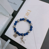 Dior New Fashion Versatile Multi Element Agate Thai Silver Style Bracelet