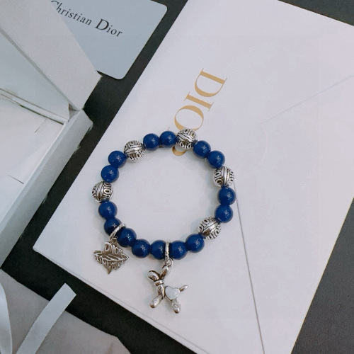 Dior New Fashion Versatile Multi Element Agate Thai Silver Style Bracelet