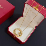 Cartier New Unisex Classic Fashion Diamond Set Leopard Head Necklace