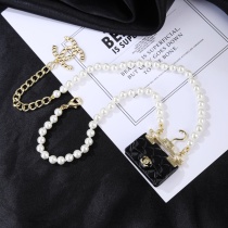 Chanel Fashion Bag Pearl Necklace Chanel Fashion Bag Pearl Necklace