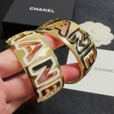 Chanel New Fashion Versatile Wide Hollow Bracelet