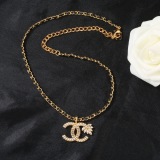 Chanel New Fashion Diamond Double C Sheepskin Necklace