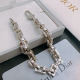Dior New Couple Fashion Versatile Punk Retro Silver Bracelet
