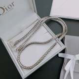 Dior New Couple Fashion Punk Retro Silver Necklace 60cm