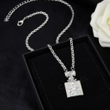 Chanel New Fashion Diamond perfume Bottle Pendant Double C Necklace