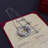 Cartier New Unisex Classic Fashion Diamond Set Leopard Head Necklace