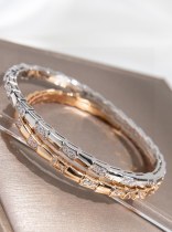 Bvlgari New Fashion Diamond Studded Snake Bone Bracelet