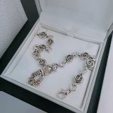Dior New Fashion CD Alphabet Punk Vintage Silver Bracelet