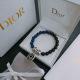 Dior New Couple Retro Multi Element Agate Thai Silver Bracelet