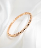 Bvlgari New Fashion Diamond Studded Snake Bone Bracelet