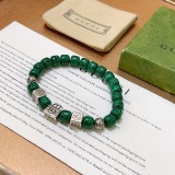 Gucci Classic Retro Double G Peacock Stone Bracelet