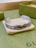 Gucci Classic Retro Silver Feather Bracelet Bracelet