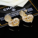 Chanel Fashion Love Gradient Water Diamond Earrings