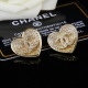 Chanel Fashion Love Gradient Water Diamond Earrings