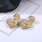 Chanel Fashion Love Gradient Water Diamond Earrings