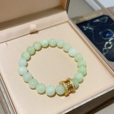 Bvlgari Fashion Retro Natural Jade Transport Bead Bracelet