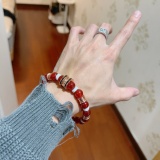 Bvlgari Fashion Retro Natural Red Agate Bracelet